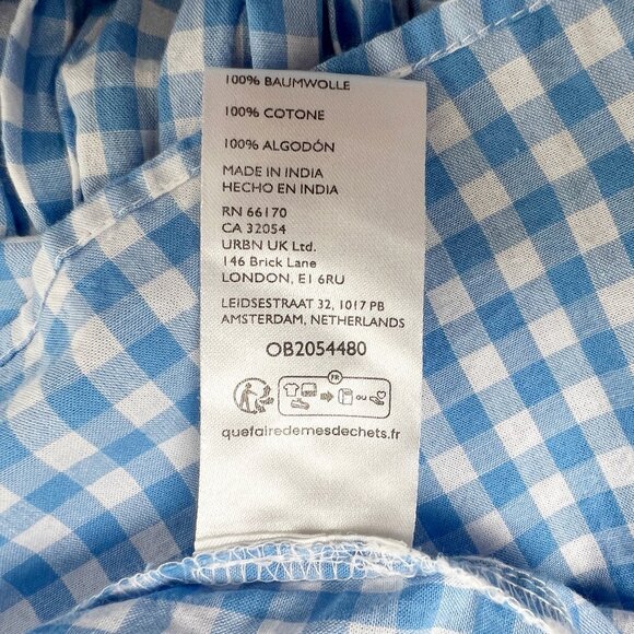Urban Outfitters Kimchi Blue Georgie Gingham Mini Dress Dorthy Halloween Costume - Picture 9 of 14